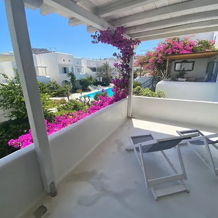 Mykonian Style W Shared Pool Houses & Nighttime Security Guard Ornos  Exterior photo