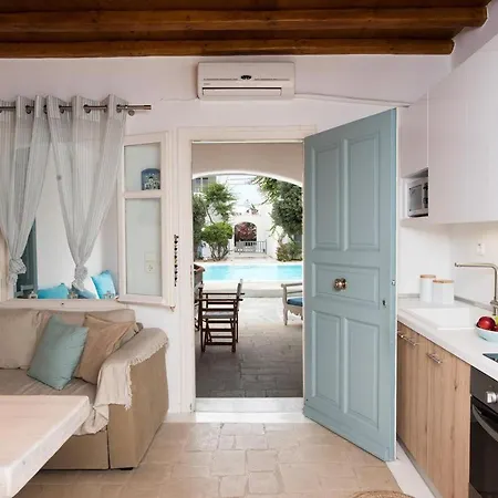 Mykonian Style W Shared Pool Houses & Nighttime Security Guard Ornos  Exterior photo