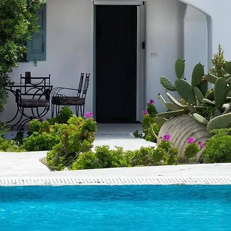 Mykonian Style W Shared Pool Houses & Nighttime Security Guard Ornos  Exterior photo
