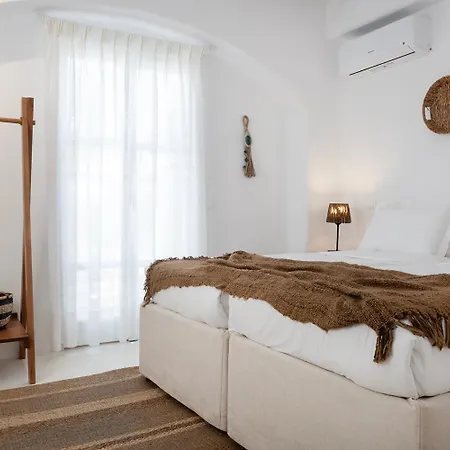 Mykonian Style W Shared Pool Houses & Nighttime Security Guard Ornos  Exterior photo