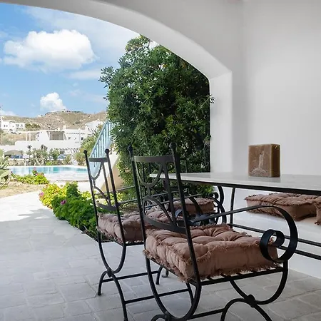 Mykonian Style W Shared Pool Houses & Nighttime Security Guard Ornos  Exterior photo