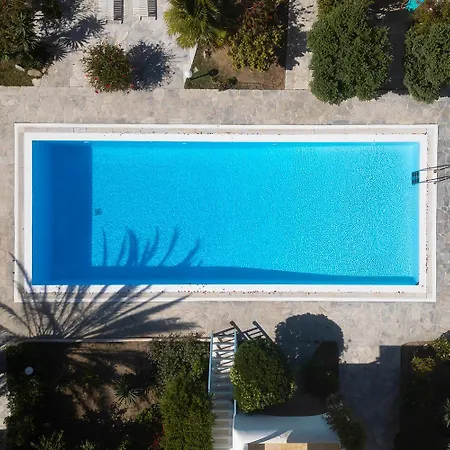 Mykonian Style W Shared Pool Houses & Nighttime Security Guard Ornos  Exterior photo