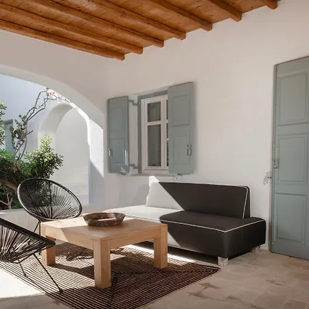 Mykonian Style W Shared Pool Houses & Nighttime Security Guard Ornos  Exterior photo