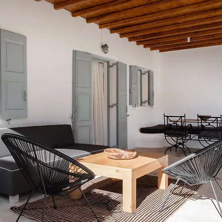 Mykonian Style W Shared Pool Houses & Nighttime Security Guard Ornos  Exterior photo