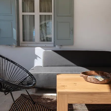 Mykonian Style W Shared Pool Houses & Nighttime Security Guard Ornos  Exterior photo